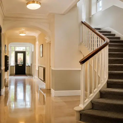 Communal hallway after cleaning